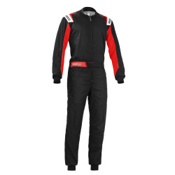 Combinezon pentru copii SPARCO Rookie, negru/roșu