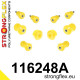 W140 (91-98) STRONGFLEX - 116248A: Kit de bucșe punte față SPORT | race-shop.ro