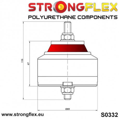 Universal STRONGFLEX - 031760B: Suport motor - de înlocuire SPORT | race-shop.ro