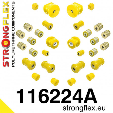 W124 STRONGFLEX - 116224A: Kit complet bucșe suspensie SPORT | race-shop.ro