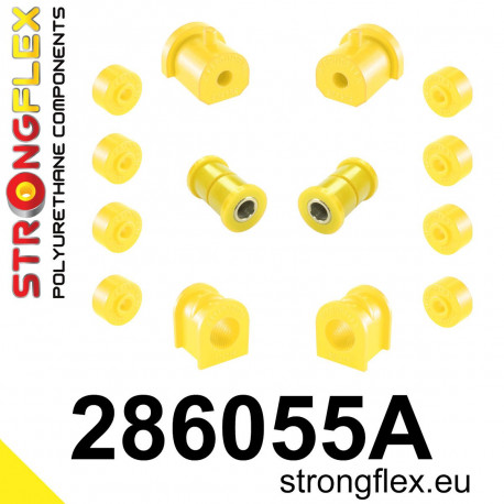 K11 (92-02) STRONGFLEX - 286055A: Kit de bucșe punte față SPORT | race-shop.ro