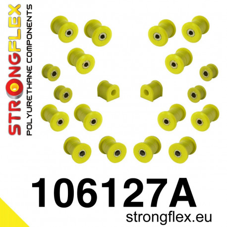 NA (89-98) STRONGFLEX - 106127A: Set bucșe poliuretan, punte spate SPORT | race-shop.ro