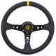 Volane sport Volan sport cu 3 spițe RACES Corsa, 350mm, piele ecologică, adâncime 90mm, negru/galben | race-shop.ro