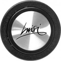 Buton de claxon pe volan Volanti Luisi - argintiu cu negru "LUISI"