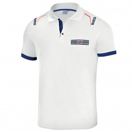 Tricouri Tricou bărbați polo Sparco MARTINI RACING, alb | race-shop.ro