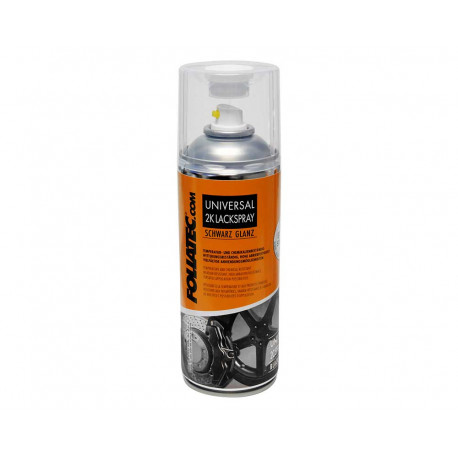 Spray și folie auto Foliatec 2C universal spray paint, 400 ml, negru lucios | race-shop.ro