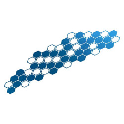Autocolant Cardesign HEXAGON, 130x32cm, blue