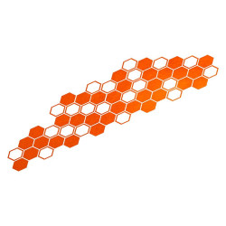 Autocolant Cardesign HEXAGON, 130x32cm, orange