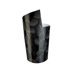 COCKPIT folie de design hexagon, negru, 50x50cm