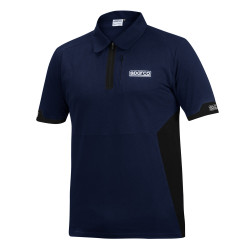 Sparco tricou Polo Zip albastru/negru