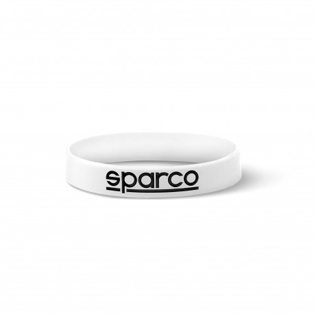 Rubber wrist band Brățară din silicon SPARCO white | race-shop.ro