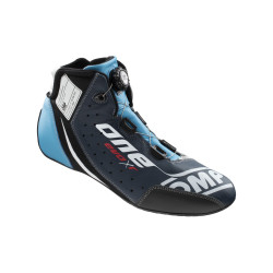 Încălțăminte de curse cu omologare FIA OMP ONE EVO X R, bleumarin/argintiu/cyan