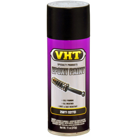 Vopsea termorezistență motor VHT EPOXY spray vopsea pentru orice vreme, negru (Satin Black) | race-shop.ro
