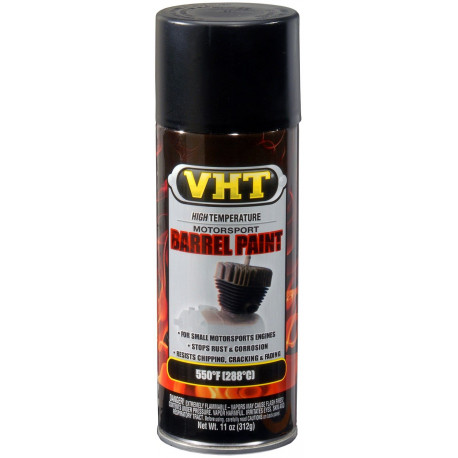 Vopsea termorezistență motor VHT spray vopsea motor moto, neagră (Satin Black) | race-shop.ro