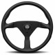 Volan sport cu 3 spițe MOMO MONTECARLO, 350mm, piele, adâncime 40mm, negru
