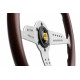 Volane sport Volan sport cu 3 spițe MOMO GRAND PRIX, 350mm, lemn, adâncime 37mm, maro/argintiu | race-shop.ro