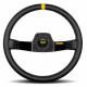 Volane sport Volan sport cu 2 spițe MOMO MOD.02, 350mm, piele, adâncime 87mm, negru/galben | race-shop.ro