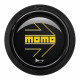 Adaptor volan Quick Release MOMO Horn Button - glossy black yellow heritage logo 2CCF - round liplip | race-shop.ro