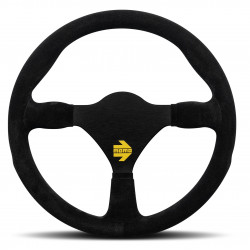 Volan sport cu 3 spițe MOMO MOD.26, 290mm, piele întoarsă, fără adâncime, negru