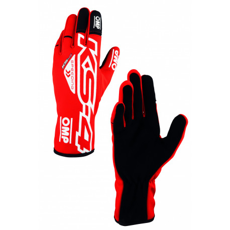 Mănuși Mănuși de curse OMP KS-4 ART my2023 (cusătură internă) roșu/alb | race-shop.ro