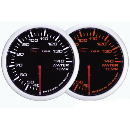 DEPO White and Amber 60mm Ceas indicator temperatură apă DEPO Racing - seria WA 60mm | race-shop.ro
