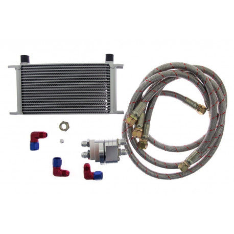 Radiatoare ulei universale Set radiator D1spec 19 rânduri + relocator | race-shop.ro