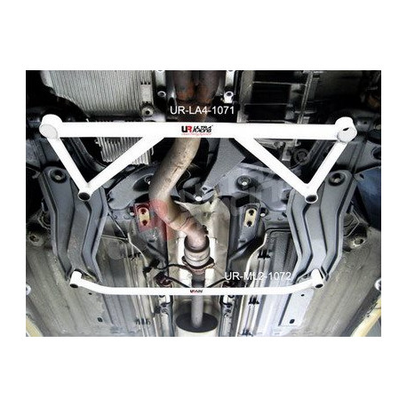 Bară rigidizare Alfa Romeo Spider GTV 2.0 UltraRacing Bară rigidizare "H-Brace" podea față - 4-puncte | race-shop.ro