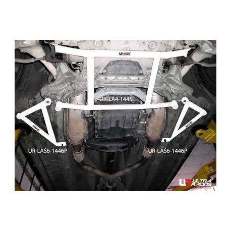 Bară rigidizare Nissan 370Z /Infiniti G37 Ultra-R 4-puncte Bară rigidizare podea față 1445 | race-shop.ro