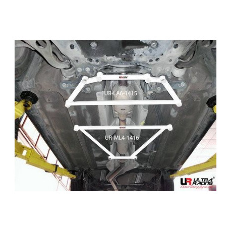 Bară rigidizare Mazda 6 GH 08+ UltraRacing Bară rigidizare podea mijloc jos 4-puncte 1416 | race-shop.ro
