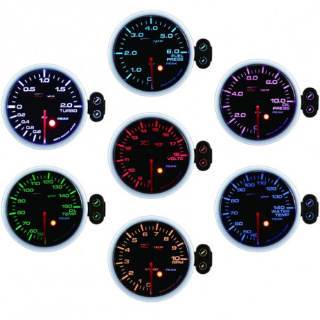 DEPO PK 52mm, 7 Culori Ceas indicator programabil temperatură ulei DEPO Racing, 7 culori | race-shop.ro