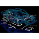 Bară rigidizare Nissan Cefiro 98-03 A33 UltraRacing 2-puncte Bară rigidizare podea | race-shop.ro