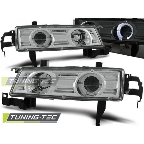 Iluminare auto TUNING-TEC faruri (Angel Eyes) pentru HONDA PRELUDE 02.92 - 01.97 (H3/H1), crom | race-shop.ro