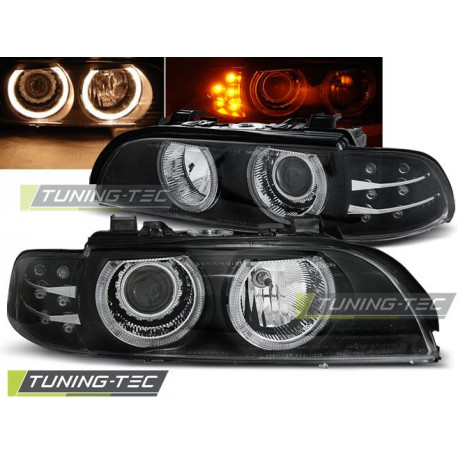 Iluminare auto Faruri Angel Eyes negru led indicator BMW E39 09.95-06.03 | race-shop.ro