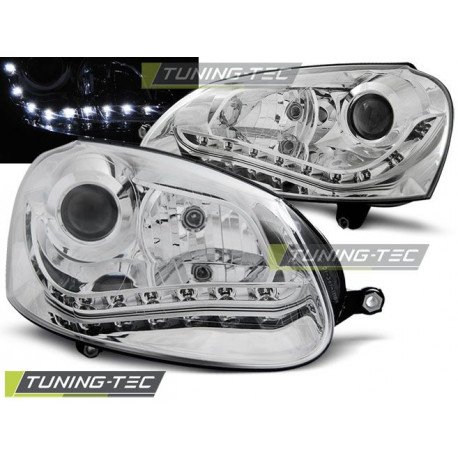 Iluminare auto Faruri lumină de zi crom pentru VW Golf 5 | race-shop.ro