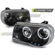 Iluminare auto Faruri Chrysler 300C 05-10 Angel Eyes negru | race-shop.ro