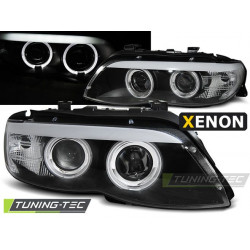 Faruri xenon Angel Eyes negru pentru BMW X5 E53 11.03-06