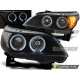 Iluminare auto Faruri Angel Eyes negru led indicator pentru BMW E60/E61 03-07 | race-shop.ro