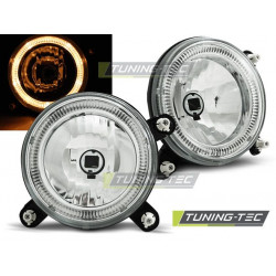 Faruri Angel Eyes crom pentru VW Golf 1 / Golf 2