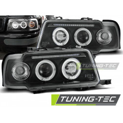 Faruri Angel Eyes negru pentru Audi 80 B4 09.91-04.96