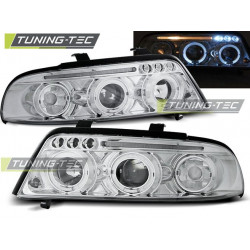 Faruri Angel Eyes crom pentru Audi A4 01.99-09.00