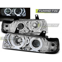 Faruri Angel Eyes CCFL crom pentru BMW E36 12.90-08.99 S/C/T