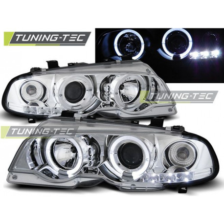 Iluminare auto Faruri Angel Eyes crom pentru BMW E46 04.99-03.03 coupe | race-shop.ro