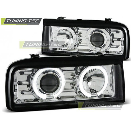 Iluminare auto Faruri Angel Eyes crom pentru VW Corrado 88-95 | race-shop.ro