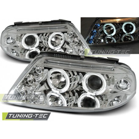 Iluminare auto Faruri Angel Eyes crom pentru VW Passat 3BG 09.00-03.05 | race-shop.ro