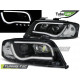 Iluminare auto Faruri tube light negre pentru Audi A6 06.01-05.04 | race-shop.ro