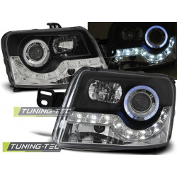 Faruri Fiat Panda 03-12 lumină de zi negru