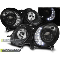 Faruri lumină de zi negru pentru Mercedes W211 E-Class 03.02-04.06
