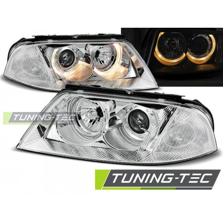 Iluminare auto Faruri Angel Eyes crom pentru VW Passat 3BG B5 FL 09.00-03.05 | race-shop.ro