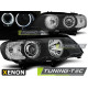 Iluminare auto Faruri xenon Angel Eyes led negru pentru BMW X5 E53 09.99-10.03 | race-shop.ro