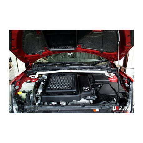 Bară rigidizare Mazda 3 MPS 09+ UltraRacing Bară rigidizare sus amortizor fată 1345 | race-shop.ro